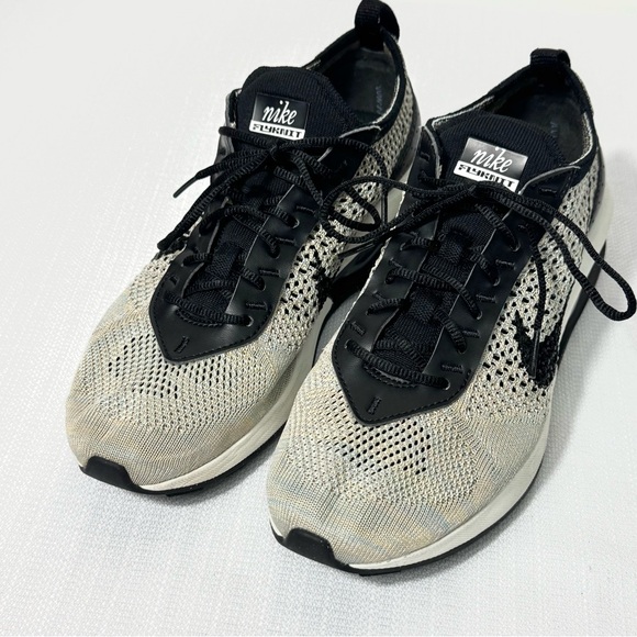 Nike Air Max Flyknit Racer Sneakers Womens Size 7.5 Sesame Black/Ocean Cube EUC - Picture 14 of 14